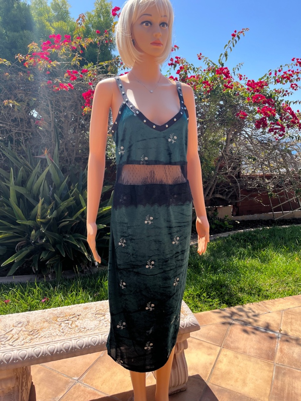 ZARA Trafaluc Emerald Green Velvet Dress